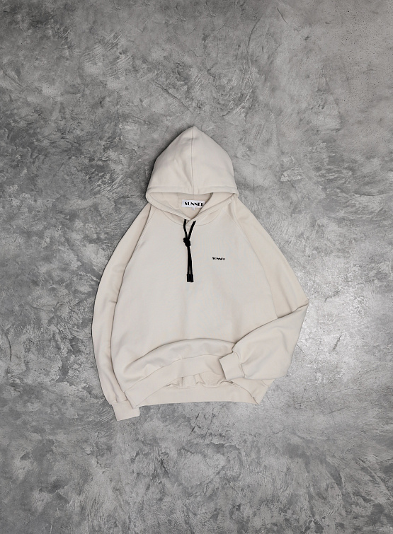 Худи Sunnei Small Logo Hoodie Silver Birch