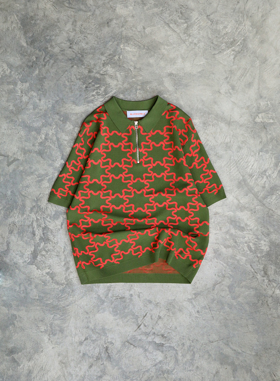 Футболка Bluemarble Jacquard Polo Green
