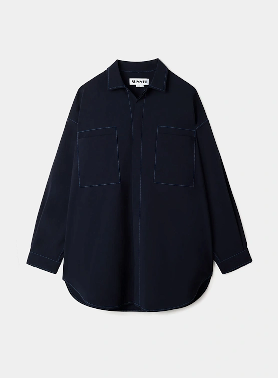 Рубашка Sunnei Mega Over Shirt Dark Blue