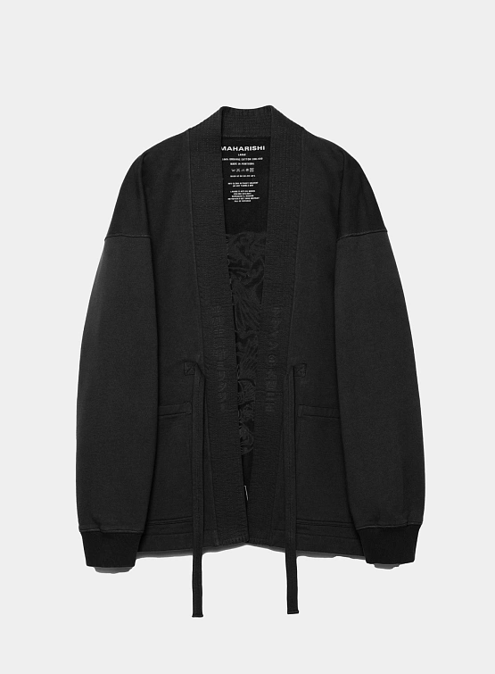 Кимоно MAHARISHI 1495 Crow & Heron Sweat Kimono Black