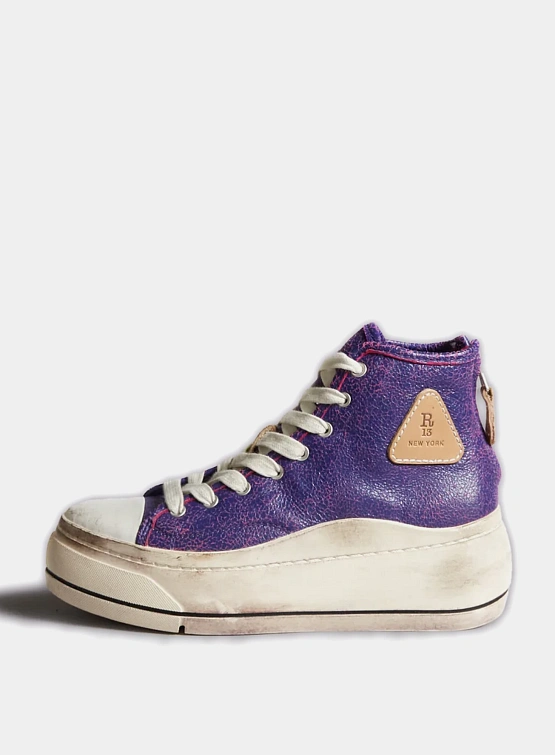 Женские кеды R13 Kurt High Top Sneaker Purple Pink