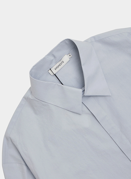 Рубашка AMOMENTO Square Pocket Oversized Shirts Blue