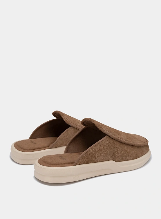 Сабо LUSSO CLOUD Esto Hairy Suede - Chestnut / Shortbread