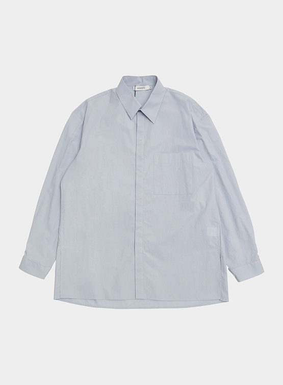 Рубашка AMOMENTO Square Pocket Oversized Shirts Blue