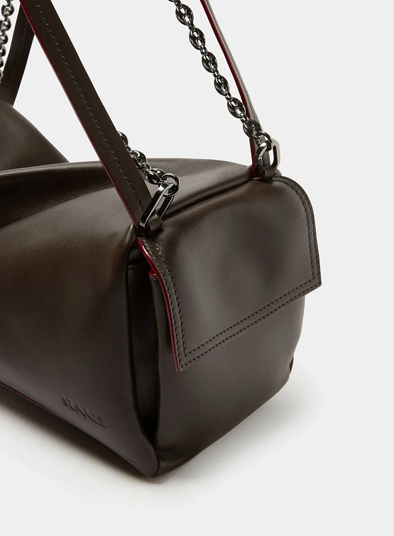 Сумка Sunnei Labauletto Twisted Chain Mud