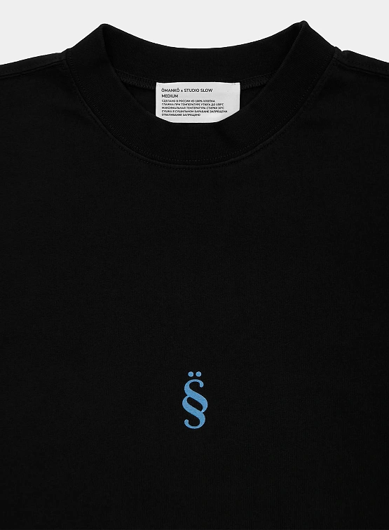Футболка Studio Slow x ÖMANKÖ Logo T-Shirt Black