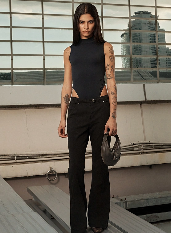 Женское боди OPEN YY Turtleneck Bodysuit Black