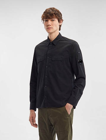 Рубашка C.P. Company Gabardine Buttoned Black