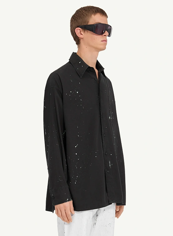 Рубашка MM6 Maison Margiela Paint Residue Black