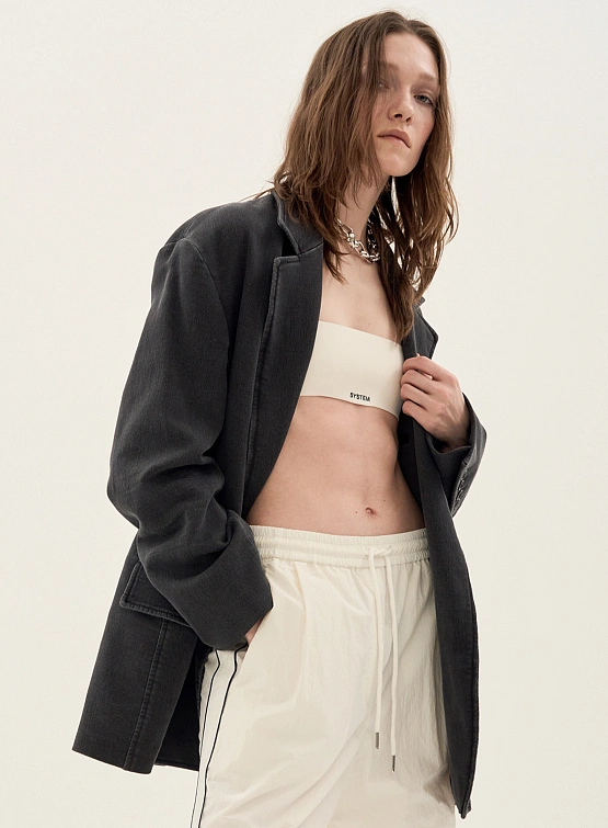 Женский пиджак System Oversize Open Charcoal Grey