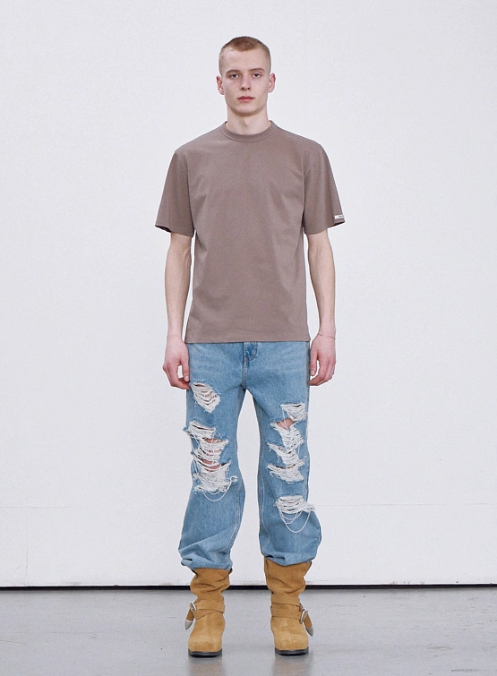 Футболка Recto RC Logo Jacquard Patch T-shirt Sepia