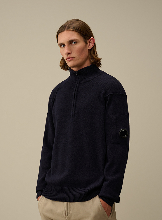 Халф-зип C.P. Company Lambswool GRS Knit Nightshade