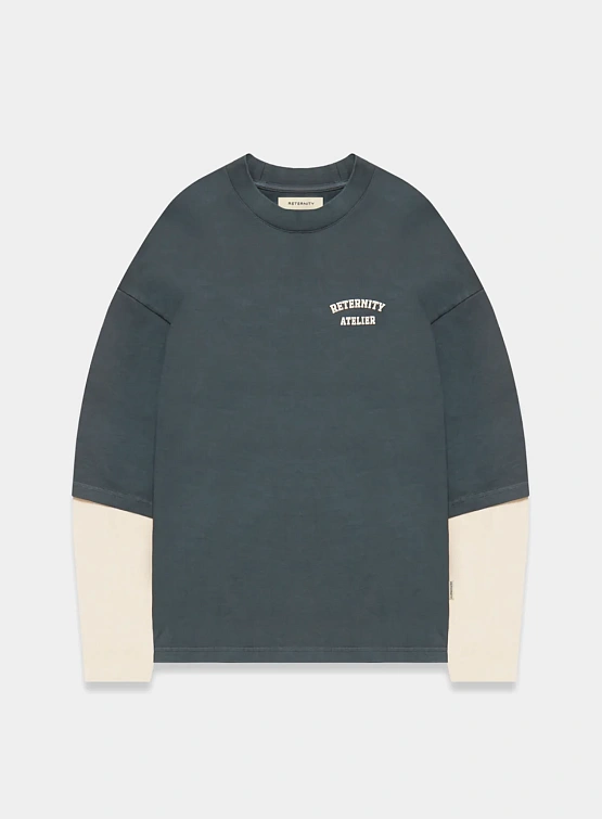 Лонгслив RETERNITY Layered Washed Grey/Cream