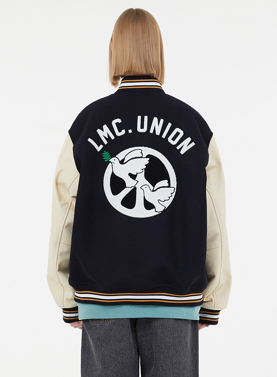 Бомбер LMC Peace Wool Varsity Jacket Navy