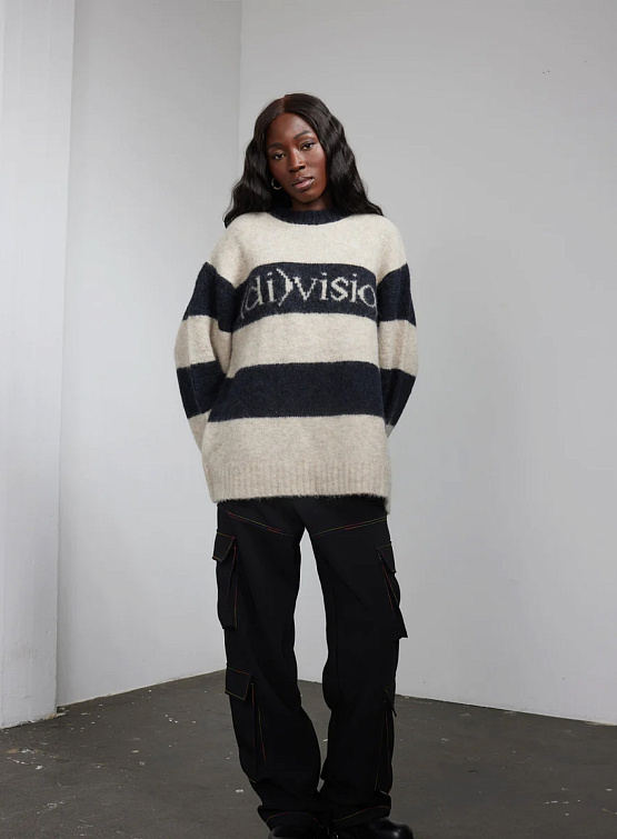 Свитер (di)vision Striped Logo Knit Black/White Stripe