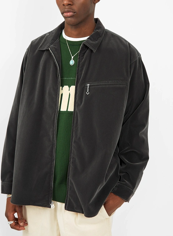 Рубашка Garbstore Grande Zip Shirt Grey