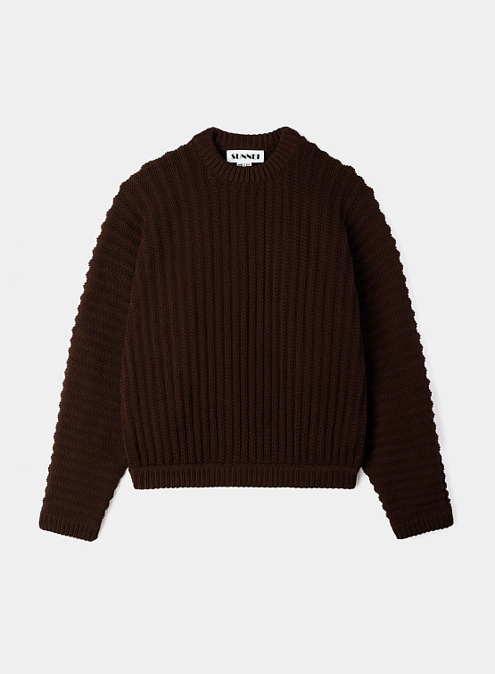 Свитер Sunnei Round Neck Sweater Brown