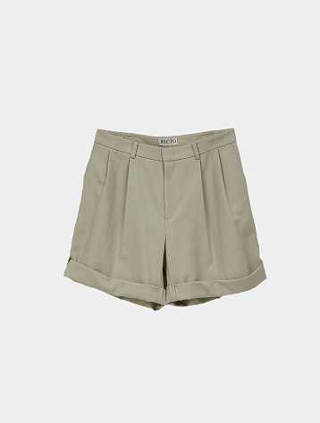 Шорты Recto Wool Roll Up Detail Wide Short Light Khaki