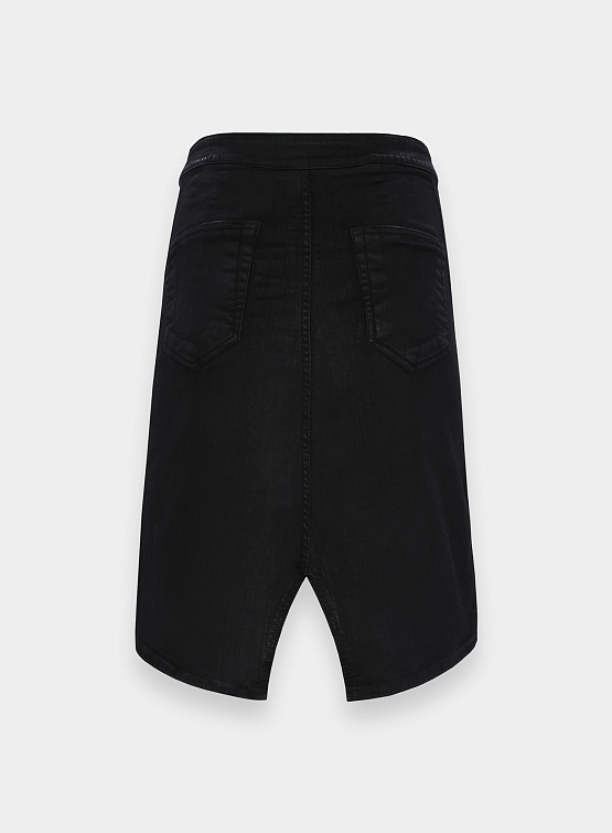Женская юбка RICK OWENS Drkshdw Slivered Black Wax