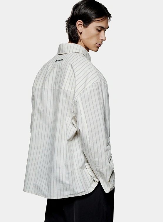 Рубашка MKI MIYUKI ZOKU Box Dress Off White Stripe