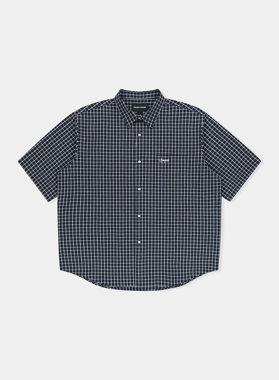Рубашка YESEYESEE SN-Logo Short Sleeve Check Navy