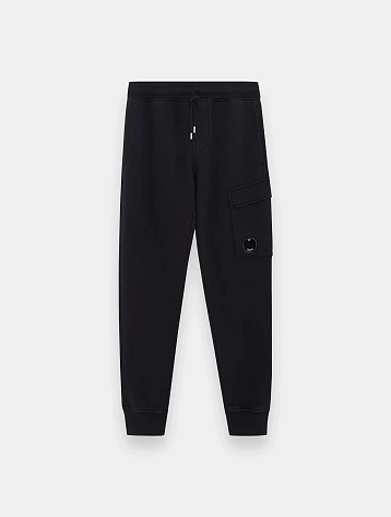 Брюки C.P. Company Cotton Diagonal Fleece Resist Dyed Black