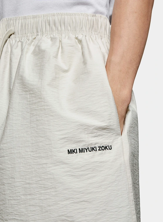Шорты MKI MIYUKI ZOKU Washed Cotton Nylon Bone