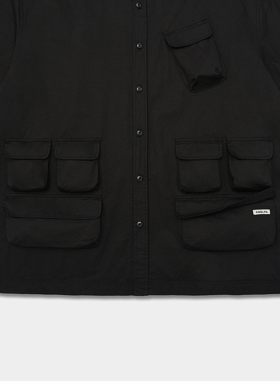 Рубашка ANGLAN Slather Utility Pocket Half Shirt Black