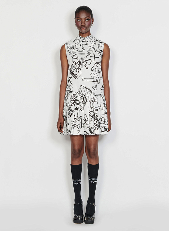 Женское платье Charles Jeffrey Loverboy Star Collar White