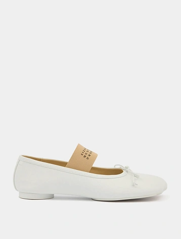 Женские балетки MM6 Maison Margiela Anatomic Ballerinas White