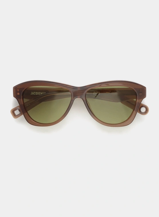 Очки JACQUEMUS Palmier Crystal Brown