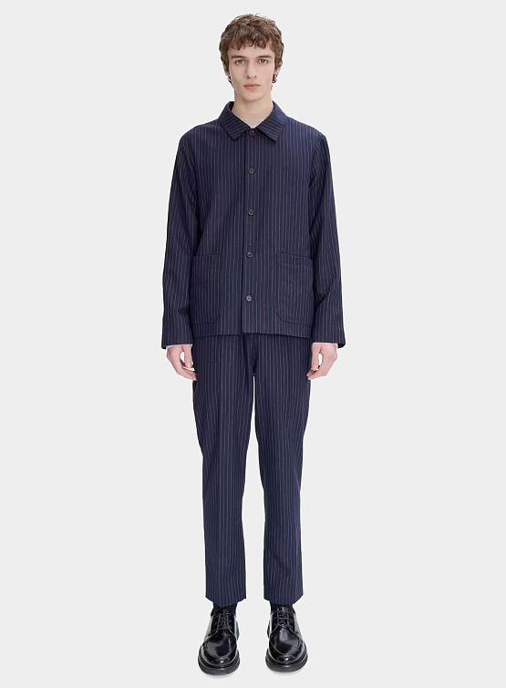 Овершот A.P.C. Pinstripe Dark Navy