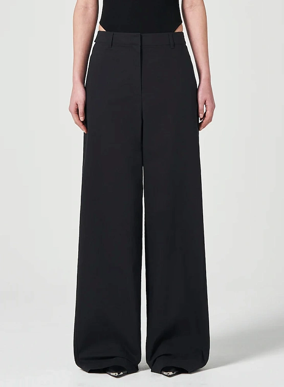 Брюки JUUN.J Buckle Detail Cotton Pants Black