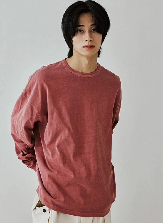 Лонгслив FrizmWORKS Og Pigment Dyeing L/S Pink