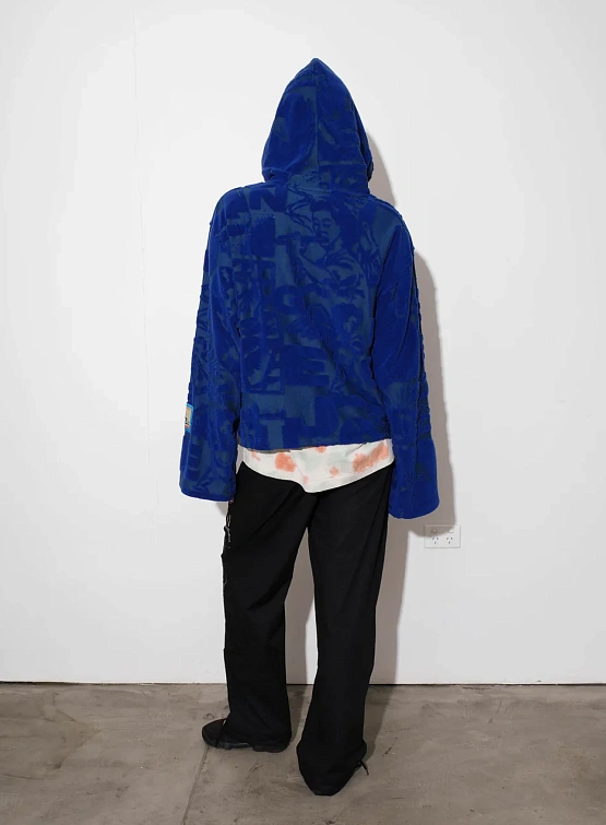 Худи Jungles Jungles Terry Towelling Hoodie Blue Grey