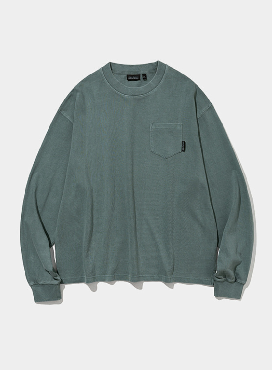 Лонгслив Uniform Bridge Dyeing Pocket L/s Tee Pigment Green