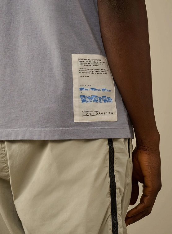 Футболка C.P. Company 24/1 Jersey Horizontal Logo Lavander Violet