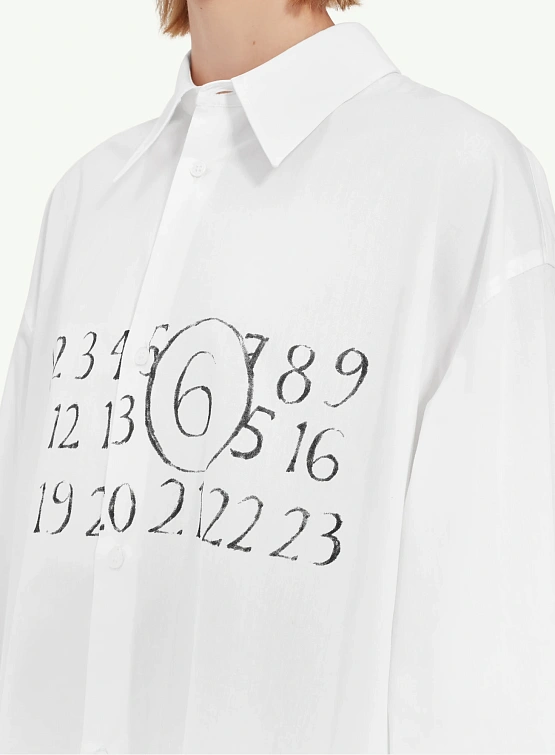 Женское платье MM6 Maison Margiela Numeric Logo White