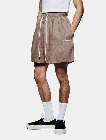 Шорты MKI MIYUKI ZOKU Linen Shorts Mushroom