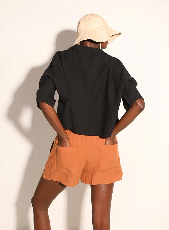 Женские шорты LF Markey Basic Linen Shorts Chestnut