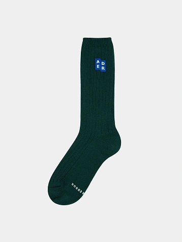 Носки ADERERROR Sig; BL Tag Socks 01 Green