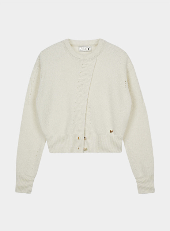 Женский кардиган Recto Front Open Detail Cream