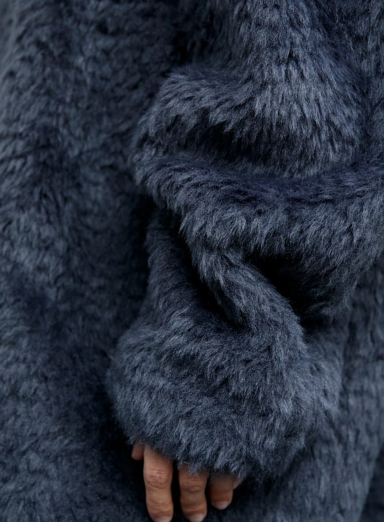 Флисовая куртка AMOMENTO Fur Mid Coat Charcoal