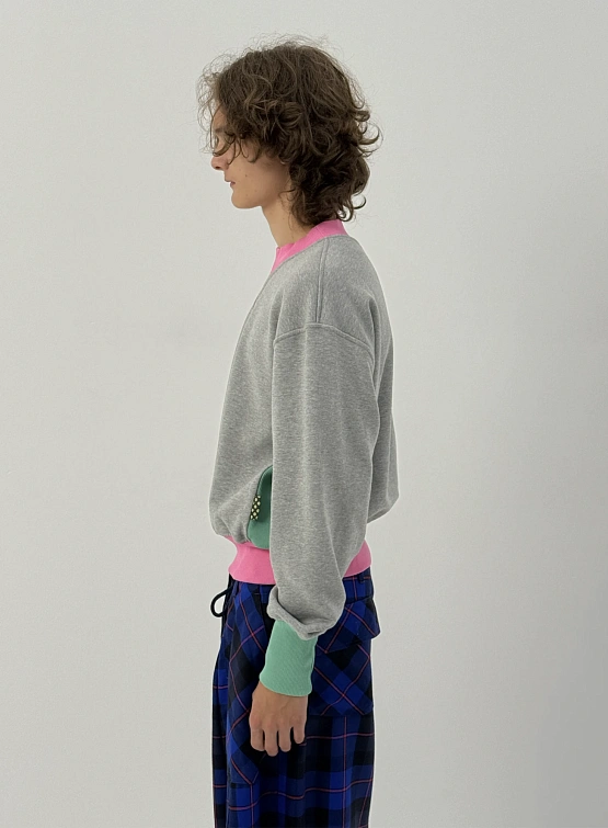 Свитшот Siniy Vsadnik Happy Sweatshirt Melange/Pink/Tiffany