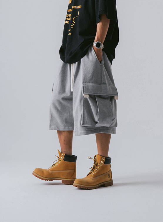 Шорты ANGLAN Webbing Sweat Cargo Half Pants Grey