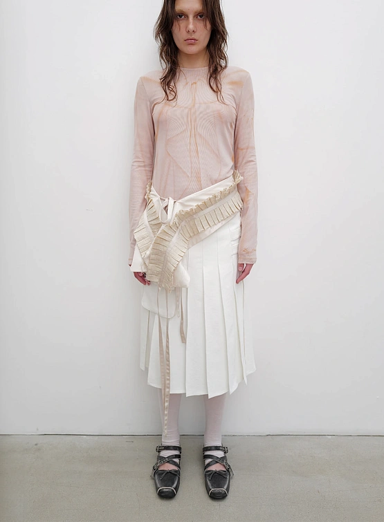 Женские Балетки OPEN YY Cross Buckle Ballet Flats Grey