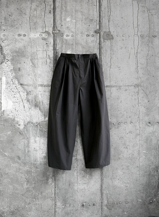 Брюки AMOMENTO Mens Two Tuck Wide Pants Charcoal