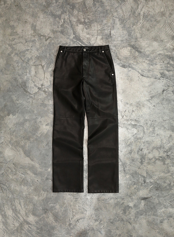 Женские брюки Open YY Eco-Leather Straight Black