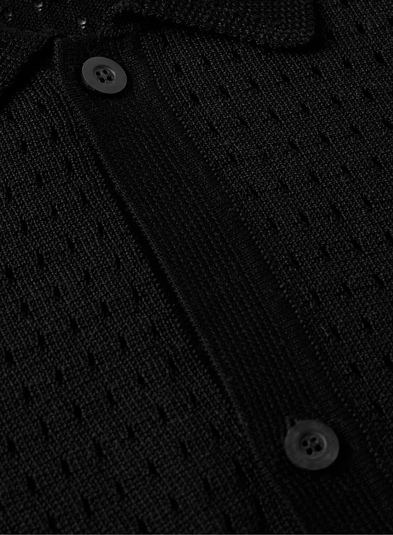 Рубашка Corridor Pointelle Buttondown Black