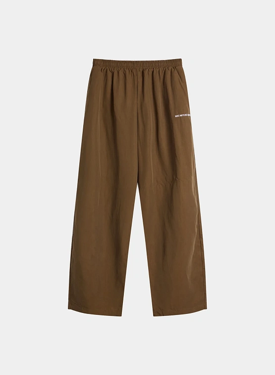 Брюки MKI MIYUKI ZOKU Sandwash Cupro Wide Leg Brown